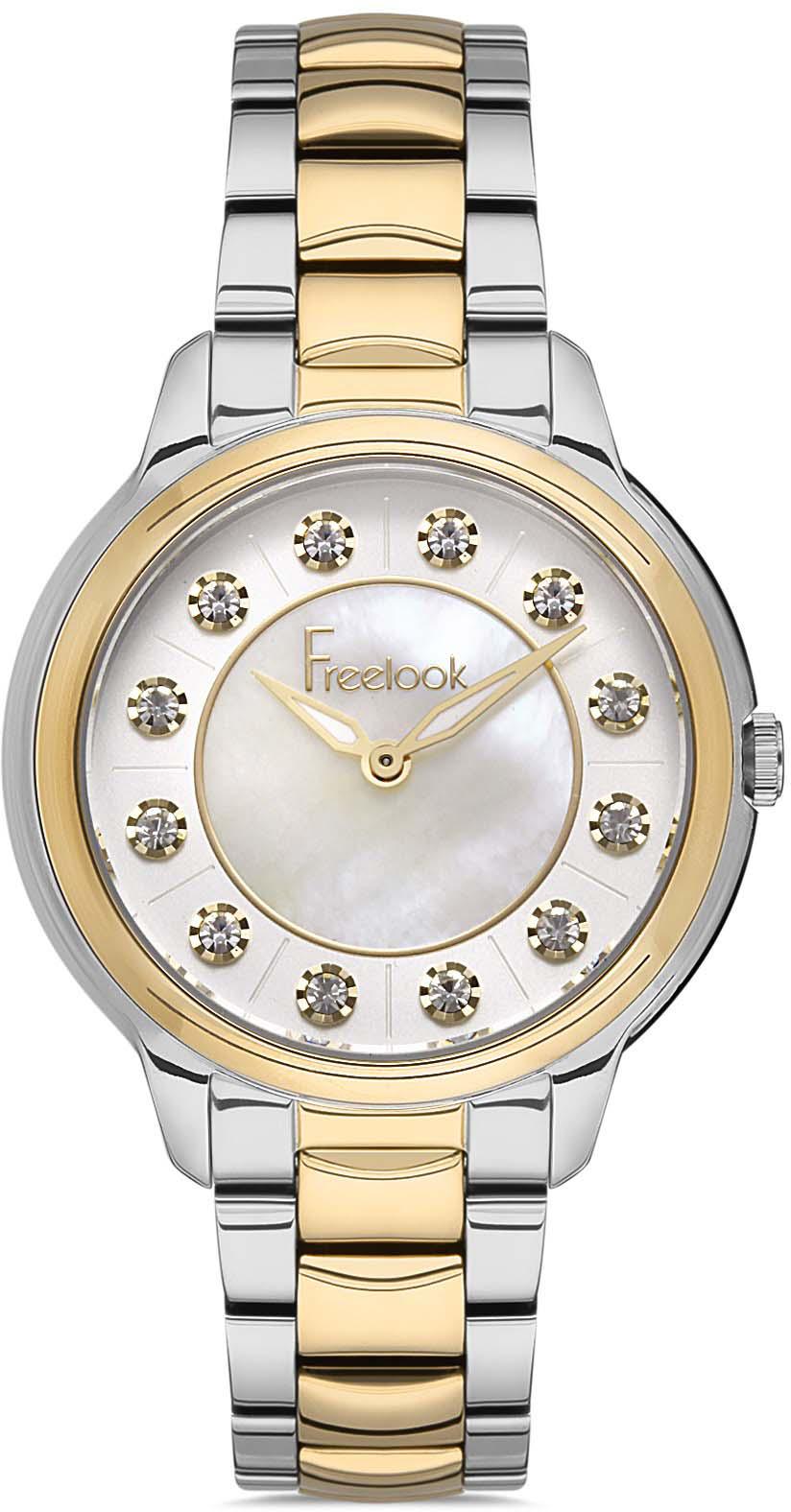 Freelook FL.1.10247.5 36 mm Altın-Gri Çelik Kordon Analog Kadın Kol Saati