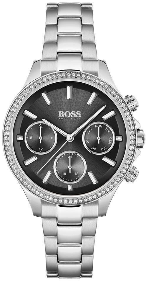 Hugo Boss HB1502593 Takvimli 38 mm Gri Çelik Kordon Analog Kadın Kol Saati