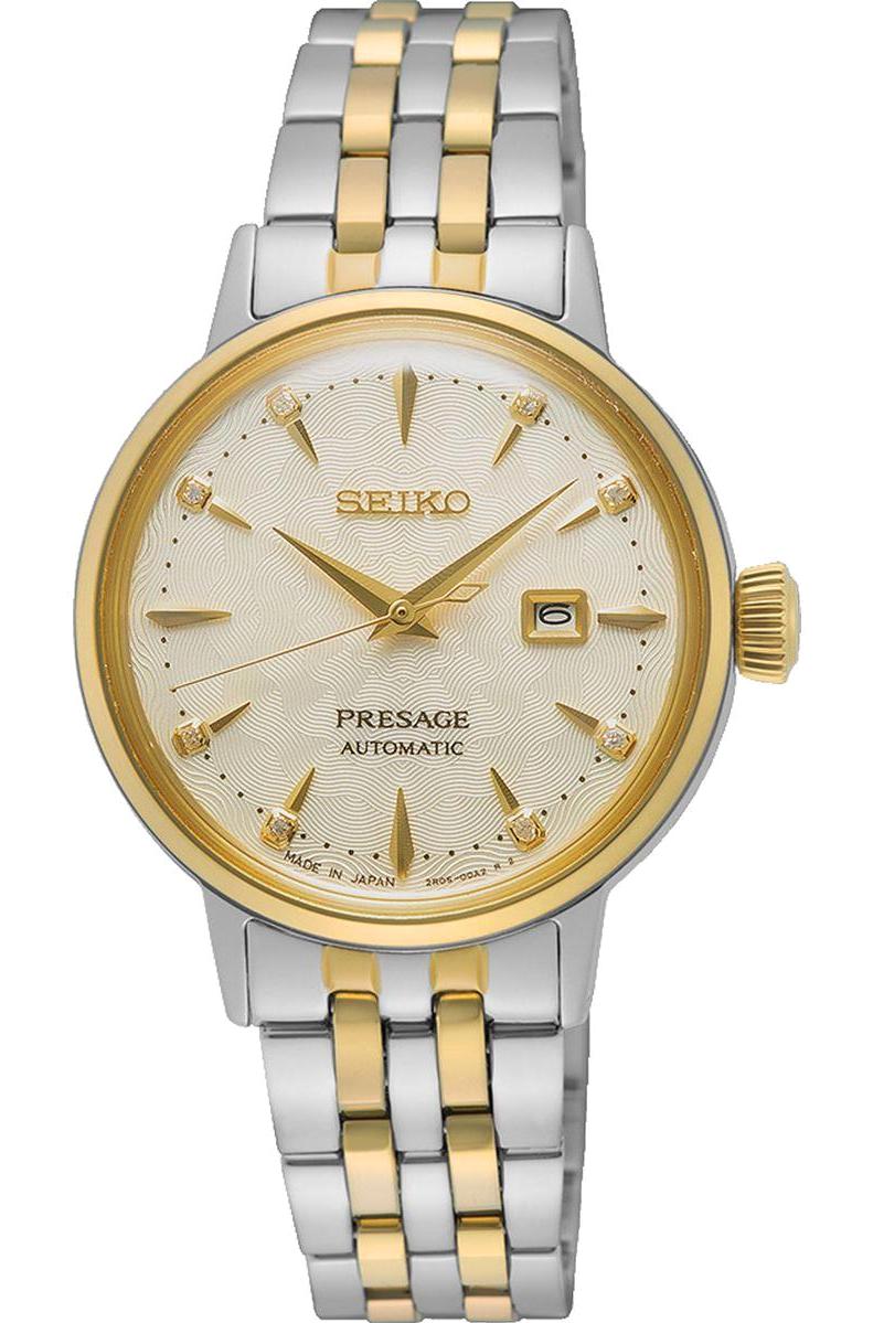 Seiko SRE010J Takvimli 30 mm Altın-Gri Çelik Kordon Analog Kadın Kol Saati