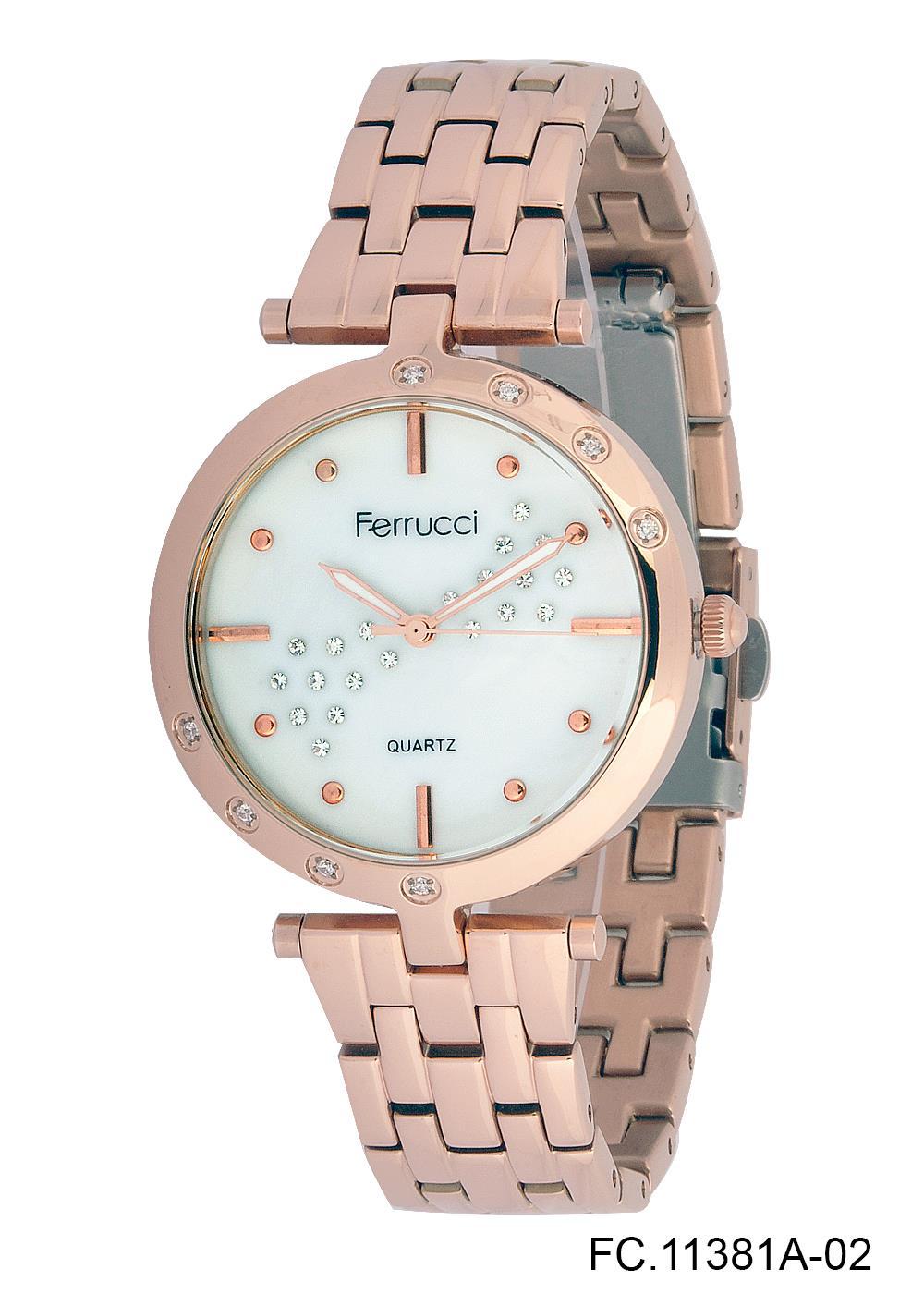 Ferrucci 8FM448 38 mm Rose Gold Metal Kordon Analog Kadın Kol Saati