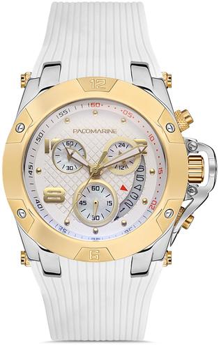 Pacomarine PM.61226.02 Takvimli 40 mm Beyaz Silikon Kordon Analog Kadın Kol Saati