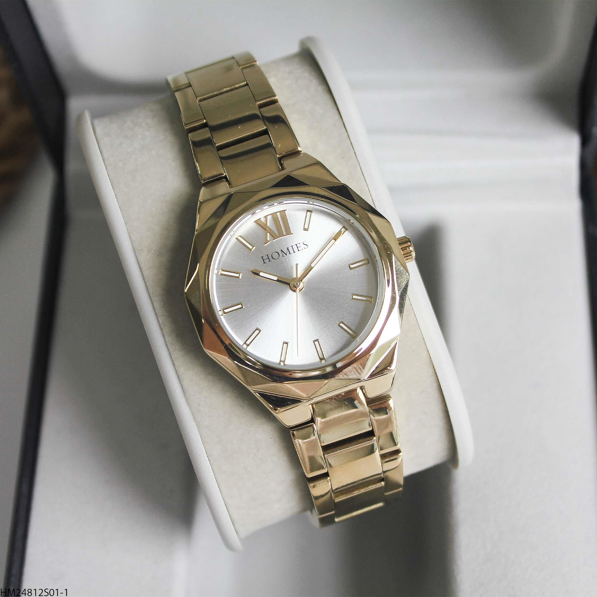 Homies HM24812S01-1 32 mm Altın Çelik Kordon Analog Kadın Kol Saati