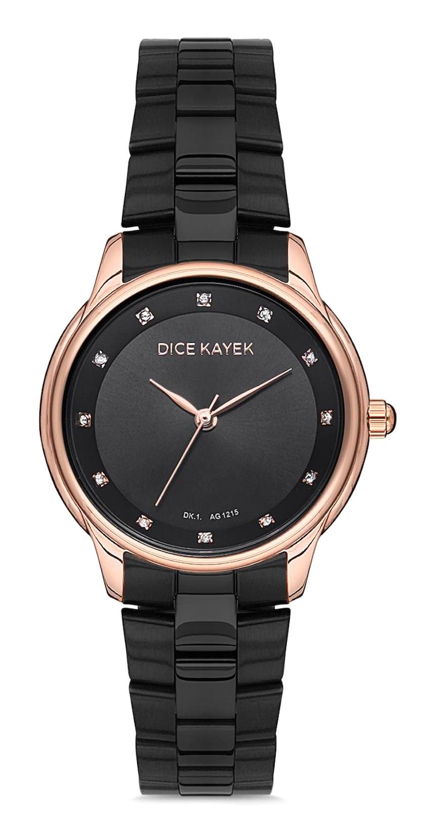 Dice Kayek DK.1.AG1215.06 34 mm Siyah Çelik Kordon Analog Kadın Kol Saati