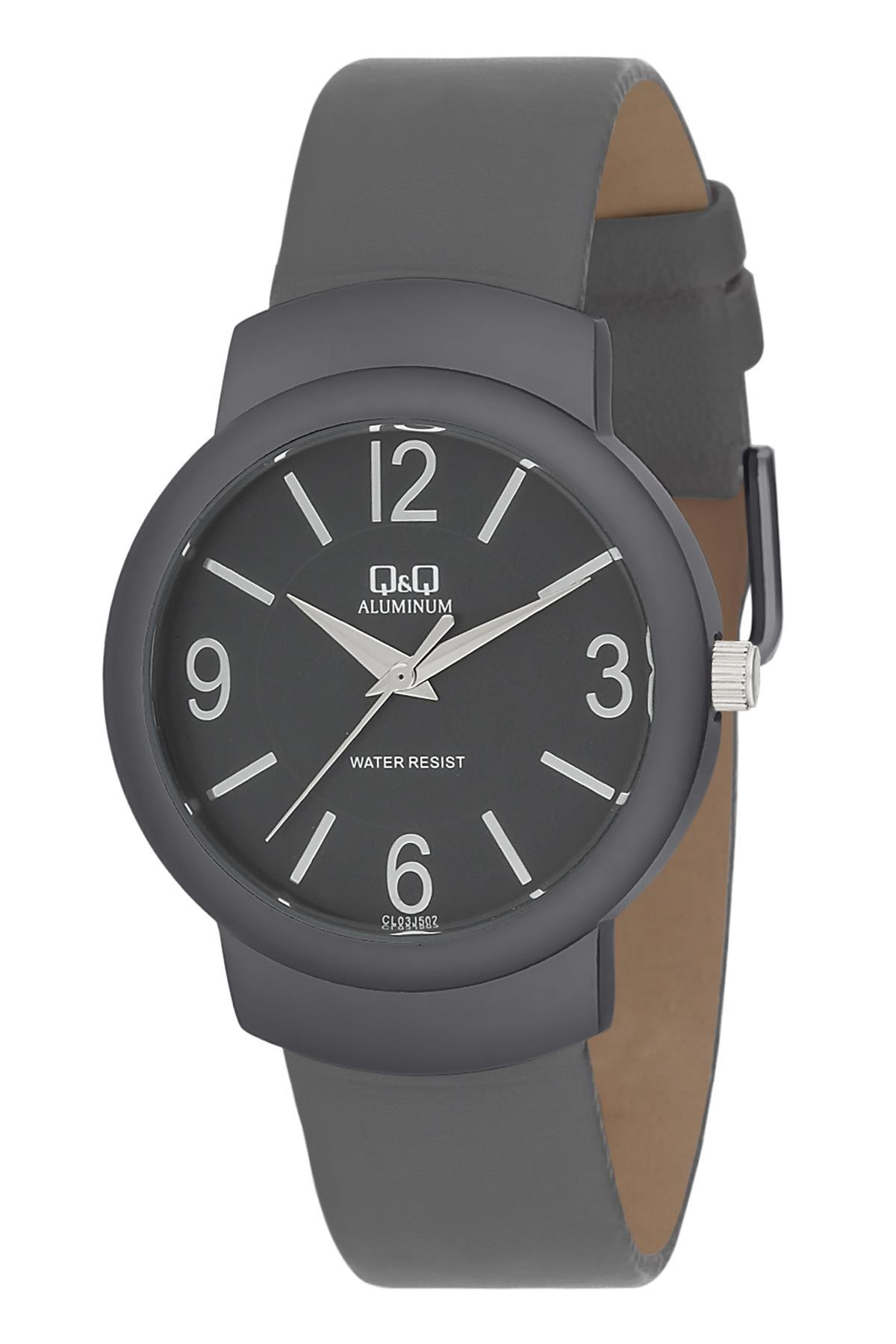 Q&Q 3B926 36 mm Gri Deri Kordon Analog Kadın Kol Saati