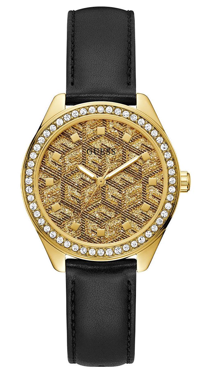 Guess GUGW0608L2 36 mm Siyah Deri Kordon Analog Kadın Kol Saati