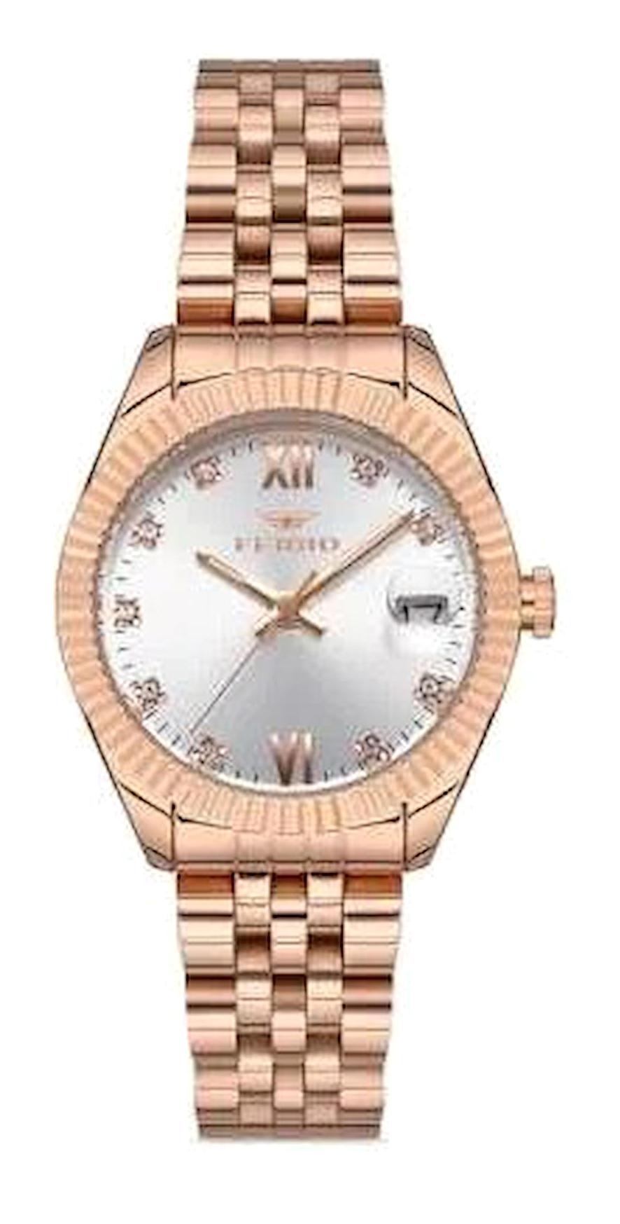 Ferro TH-F21924A-C 38 mm Rose Gold Çelik Kordon Analog Kadın Kol Saati