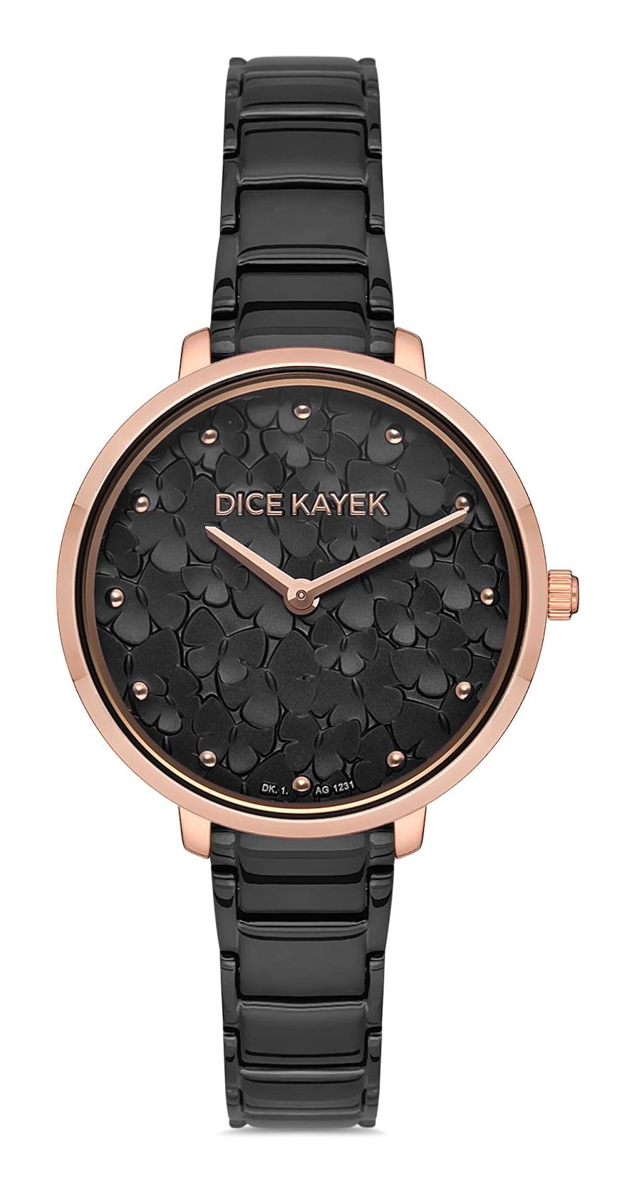 Dice Kayek DK.1.AG1231.06 32 mm Siyah Çelik Kordon Analog Kadın Kol Saati