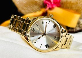 Frank Alex FA.0522.13041M.02 33 mm Altın Çelik-Hasır Kordon Analog Kadın Kol Saati