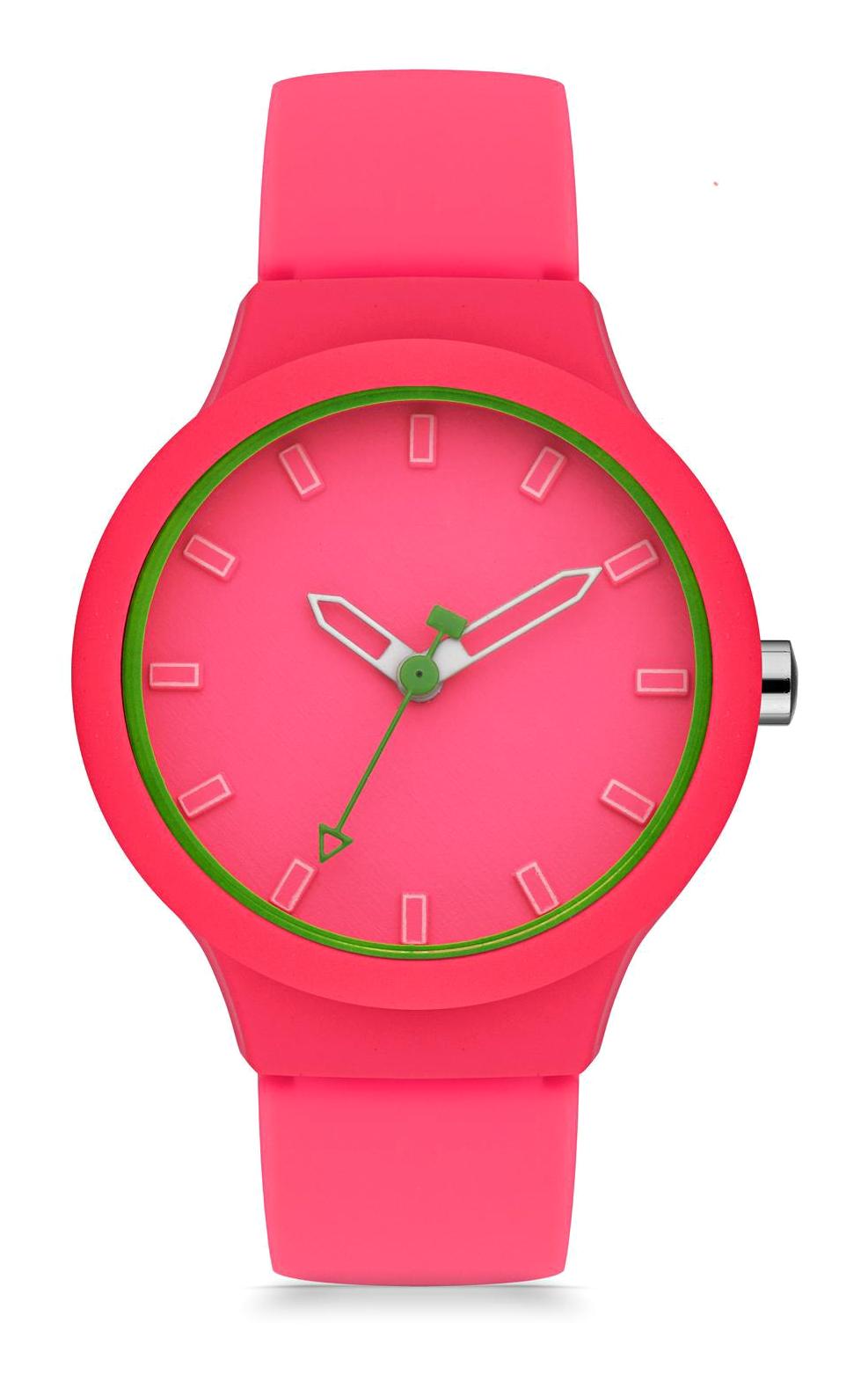 Choppers HBE15005F 38 mm Pembe Silikon Kordon Analog Kadın Kol Saati