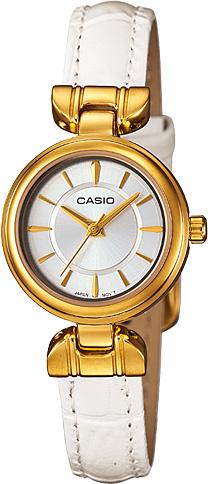 Casio LTP-1353GL-7A 23 mm Beyaz Deri Kordon Analog Kadın Kol Saati