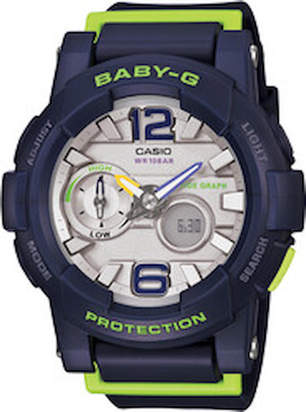 Casio BGA-180-2BDR Takvimli 43 mm Mavi Silikon Kordon Analog Kadın Kol Saati