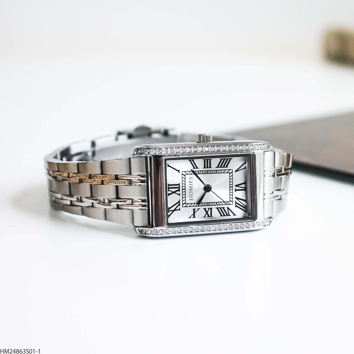 Homies HM24863S01-1 24 mm Gri Çelik Kordon Analog Kadın Kol Saati
