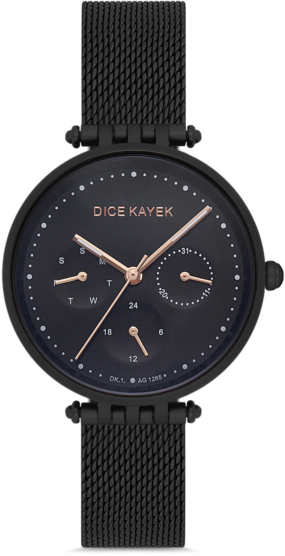 Dice Kayek DK.1.AG1265.07 36 mm Siyah Metal Kordon Analog Kadın Kol Saati