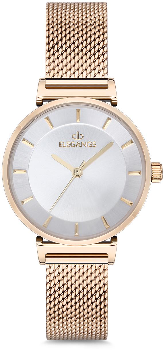 Elegangs EL2432.2 29 mm Altın Çelik Kordon Analog Kadın Kol Saati