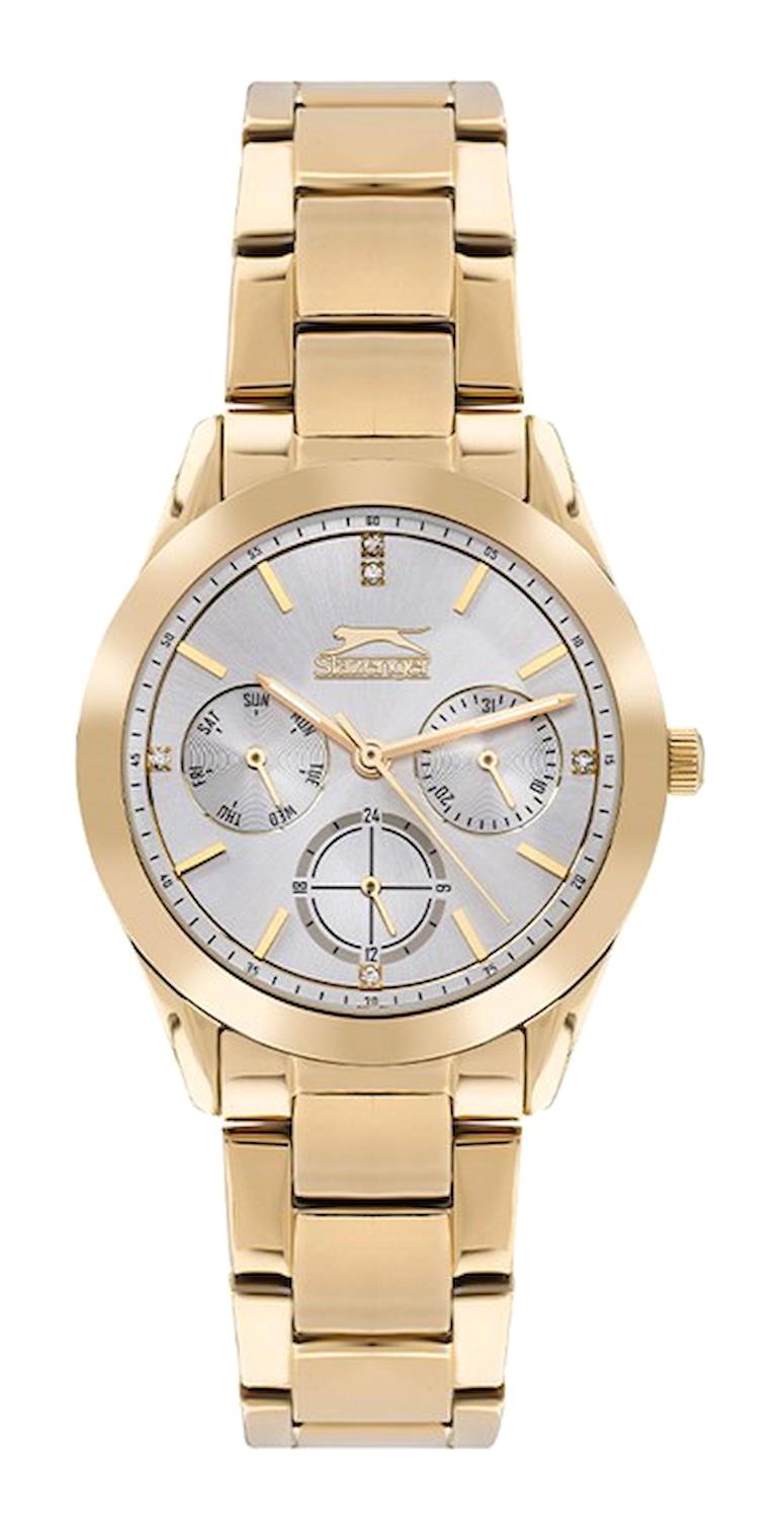 Slazenger SL.09.2032.4.03 Takvimli 35 mm Altın Metal Kordon Analog Kadın Kol Saati