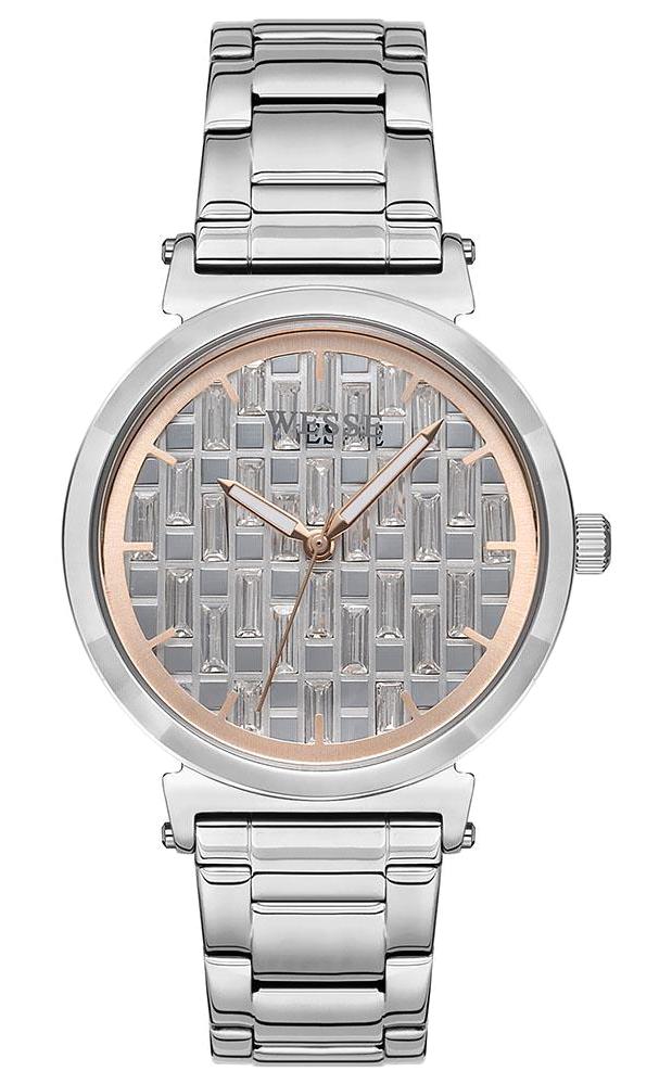 Wesse WWL109801 38 mm Gri Çelik Kordon Analog Kadın Kol Saati