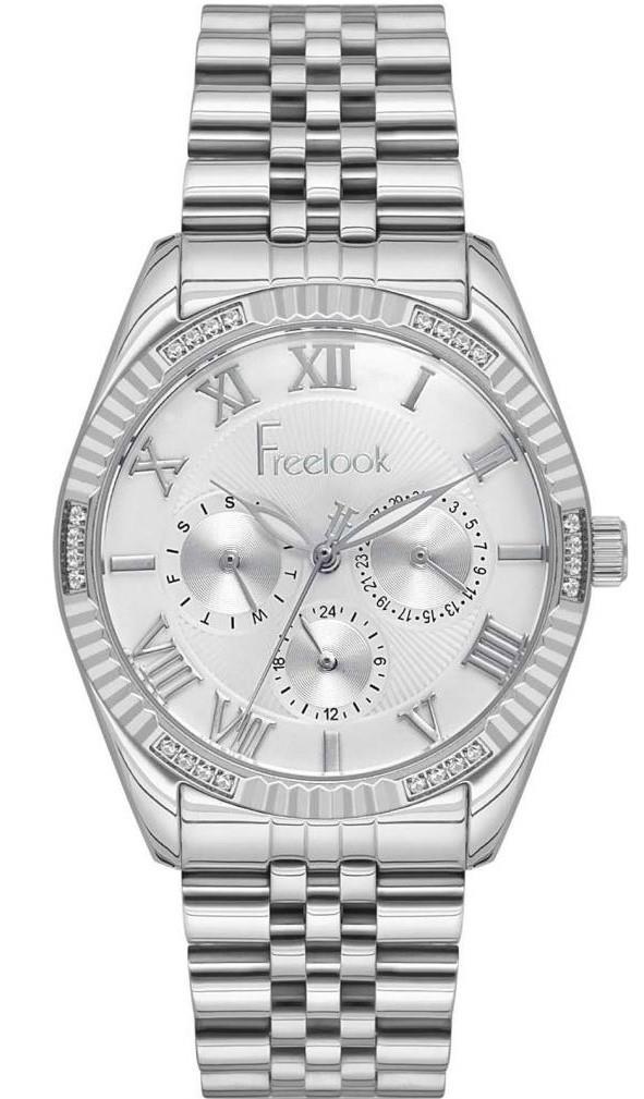 Freelook FL.1.10117.1 40 mm Gri Çelik Kordon Analog Kadın Kol Saati