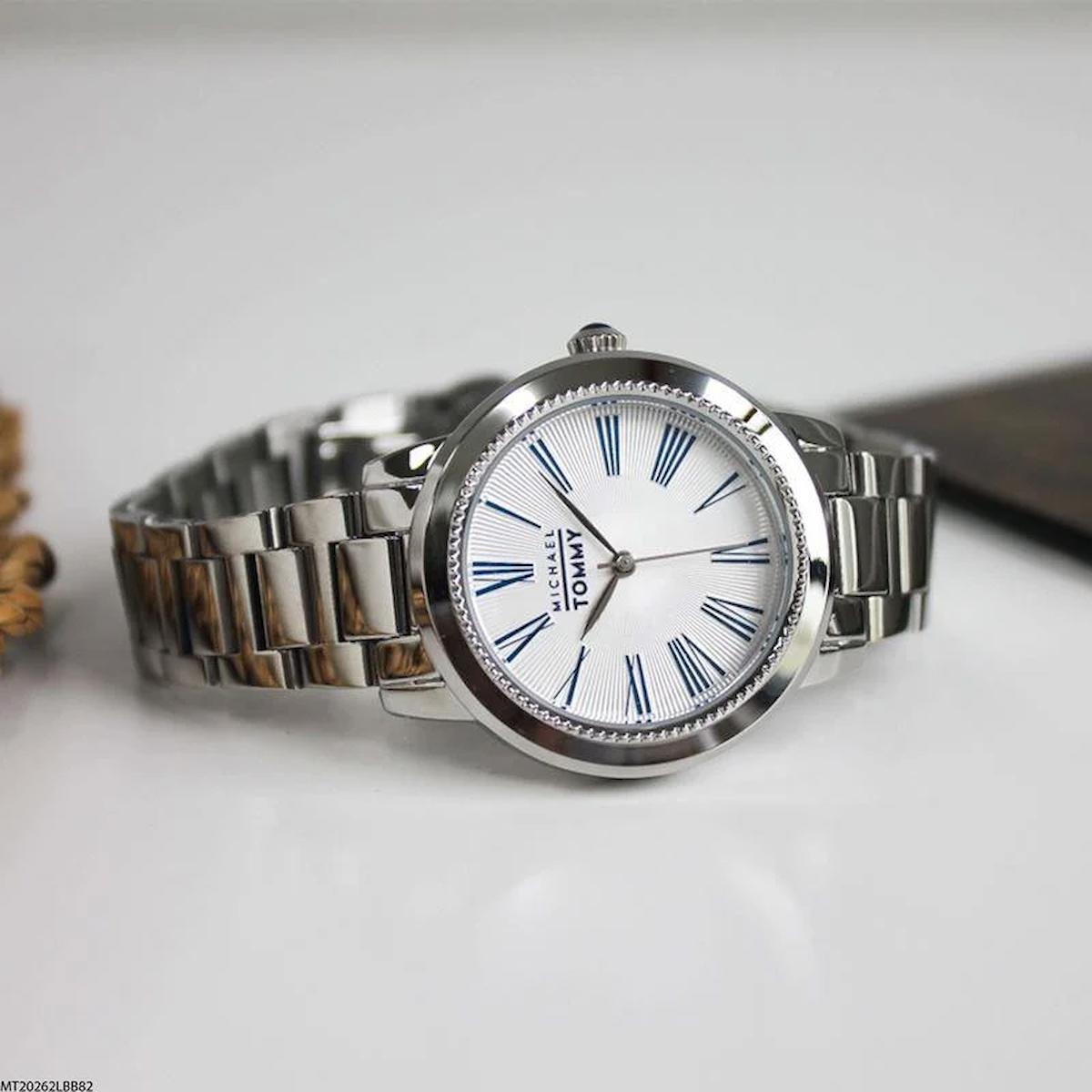 Michael Tommy MT20262LBB82 31 mm Gri Çelik Kordon Analog Kadın Kol Saati
