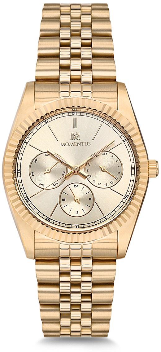 Momentus CW130G-07SG Takvimli 36 mm Altın Çelik Kordon Analog Kadın Kol Saati