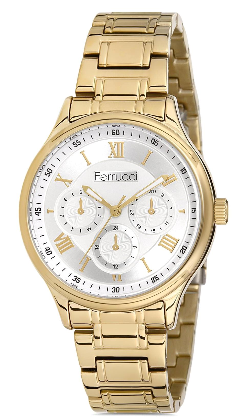 Ferrucci 9FM2572 36 mm Altın Metal Kordon Analog Kadın Kol Saati
