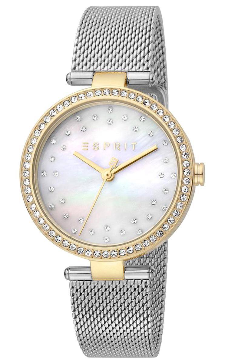 Esprit ES1L199M1045 34 mm Gri Çelik-Hasır Kordon Analog Kadın Kol Saati