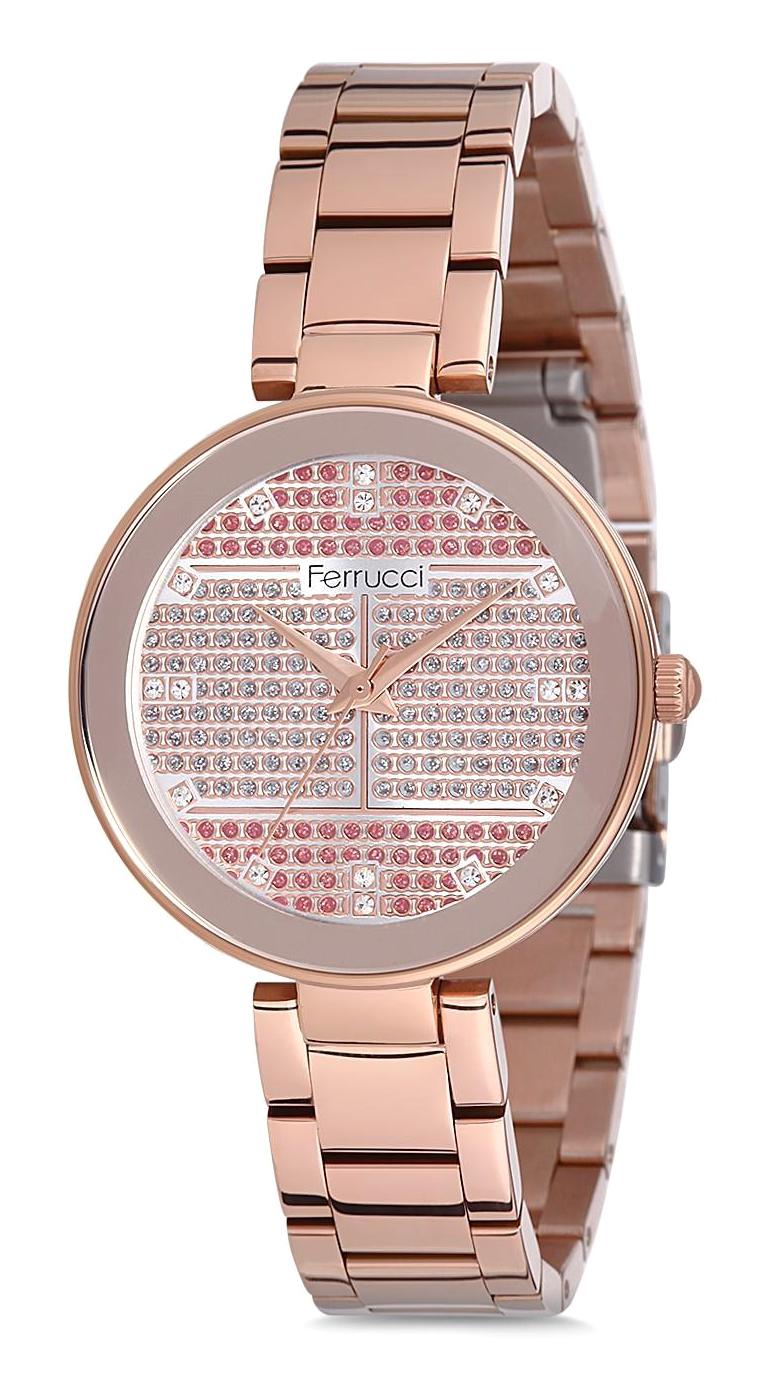 Ferrucci 9FM2136 38 mm Rose Gold Metal Kordon Analog Kadın Kol Saati