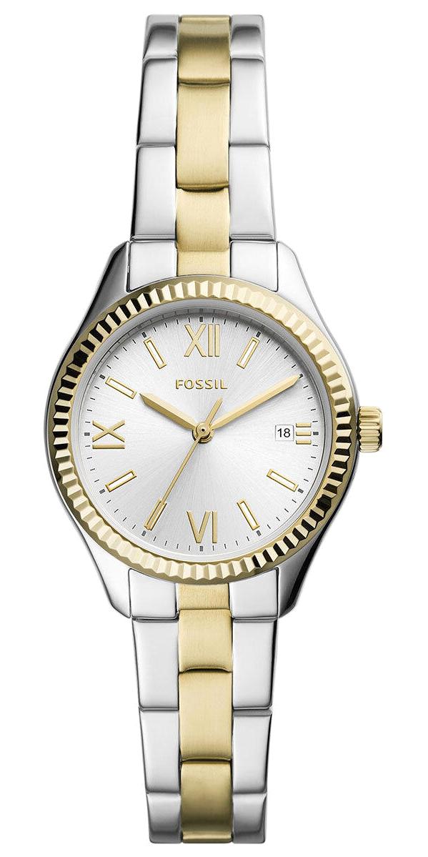 Fossil FBQ3927 30 mm Altın-Gri Çelik Kordon Analog Kadın Kol Saati