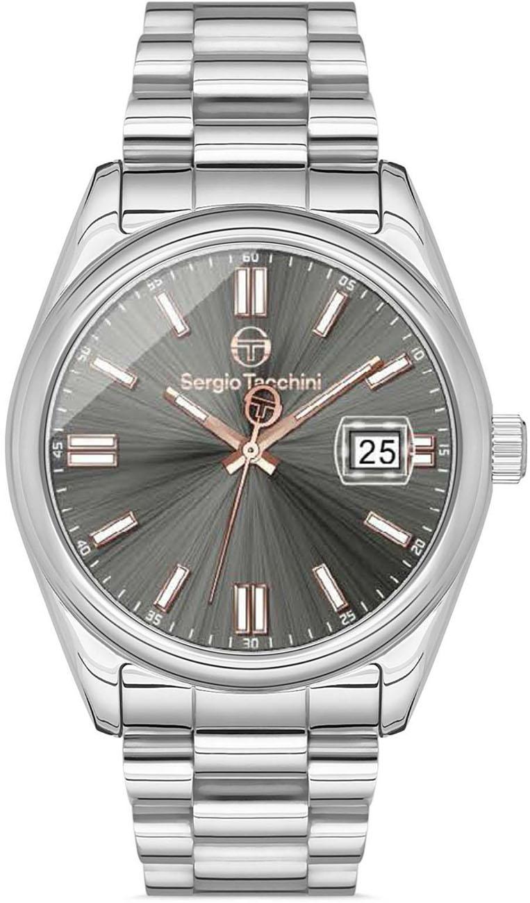 Sergio Tacchini ST.1.10164.3 Takvimli 34 mm Gri Çelik Kordon Analog Kadın Kol Saati