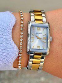 Ferrucci FRC.FT.1.267 32 mm Altın-Gri Çelik Kordon Analog Kadın Kol Saati