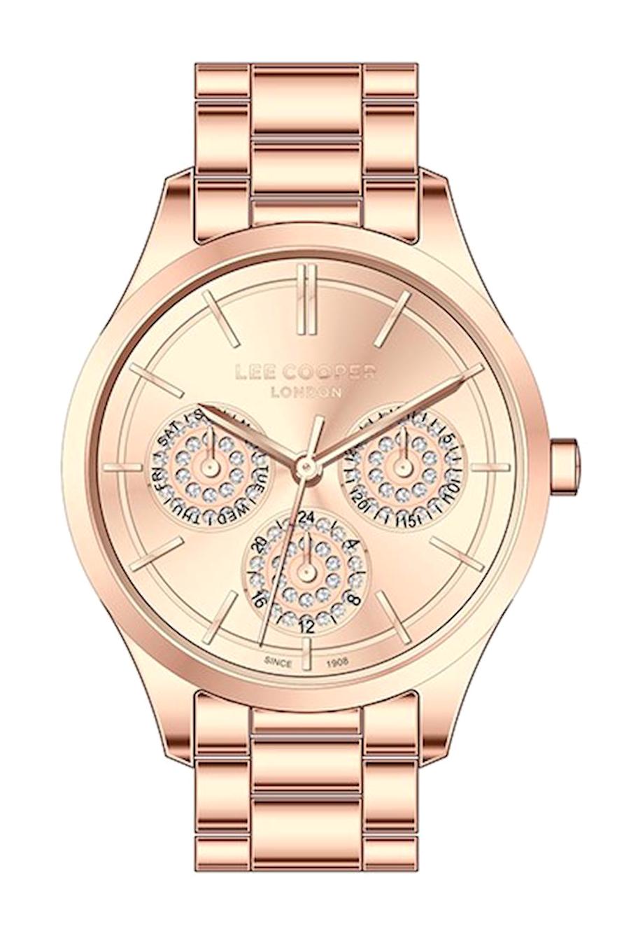 Lee Cooper LC07471.430-WS Takvimli 40 mm Rose Gold Çelik Kordon Analog Kadın Kol Saati