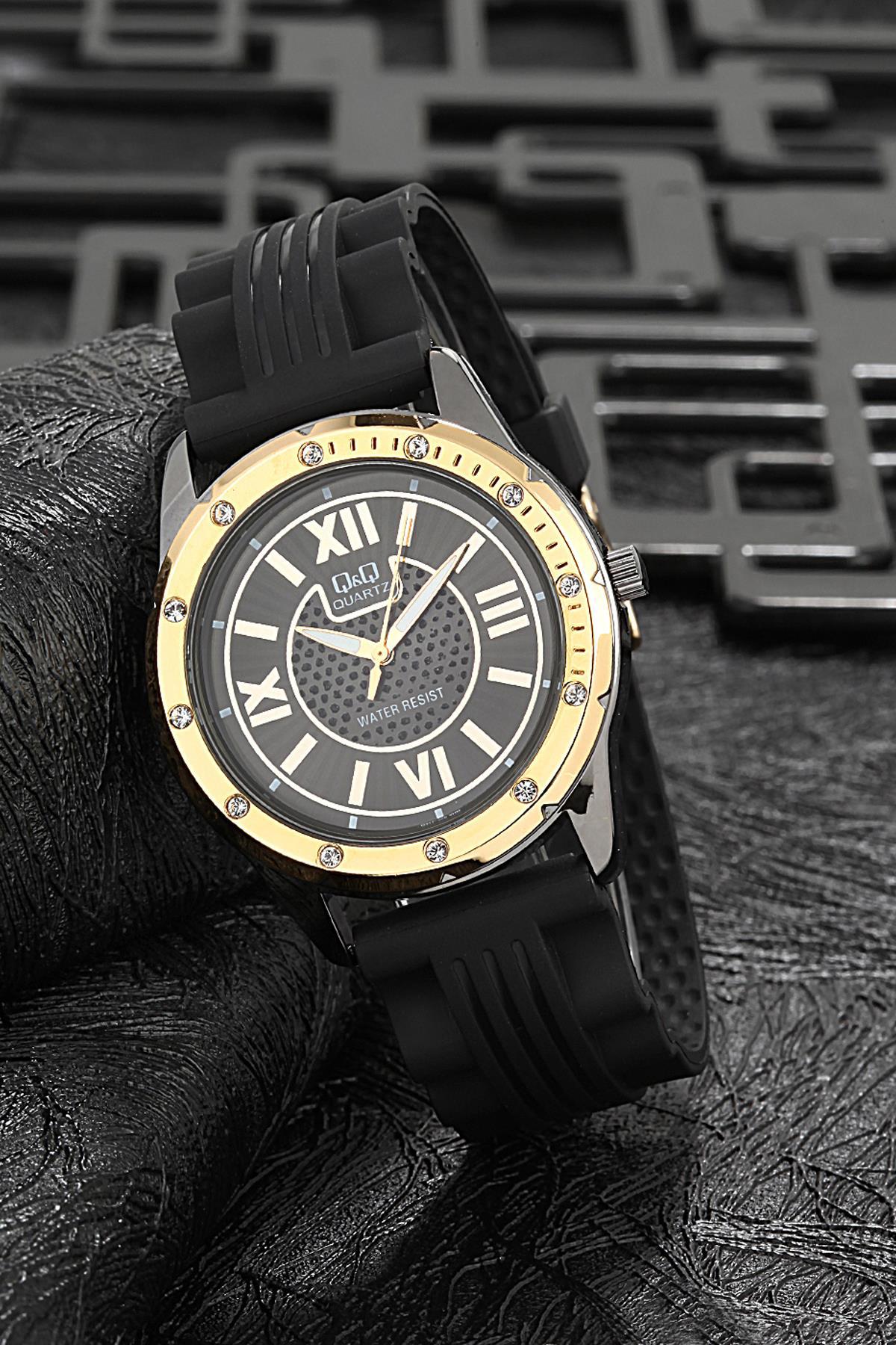 Q&Q 3B990 36 mm Siyah Silikon Kordon Analog Kadın Kol Saati