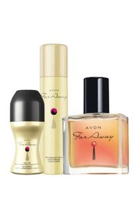 Avon Far Away İkili Kadın Parfüm Deodorant Seti EDP + Roll On + Sprey Deodorant
