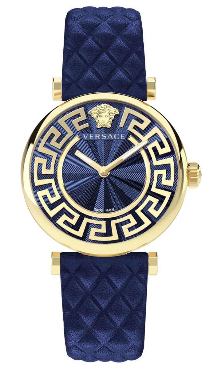 Versace VRSCVE1CA0223 35 mm Lacivert Deri Kordon Analog Kadın Kol Saati