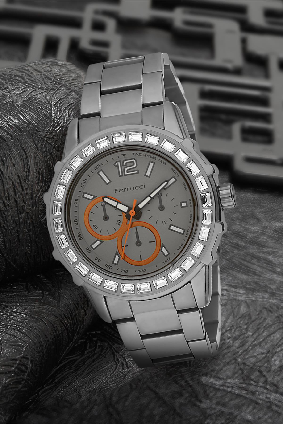 Ferrucci 7FM734 38 mm Antrasit Metal Kordon Analog Kadın Kol Saati