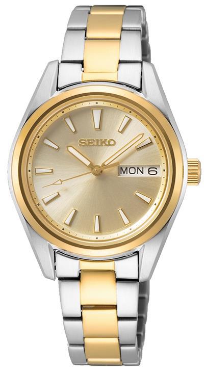 Seiko SUR354P Takvimli 29.8 mm Altın-Gri Çelik Kordon Analog Kadın Kol Saati