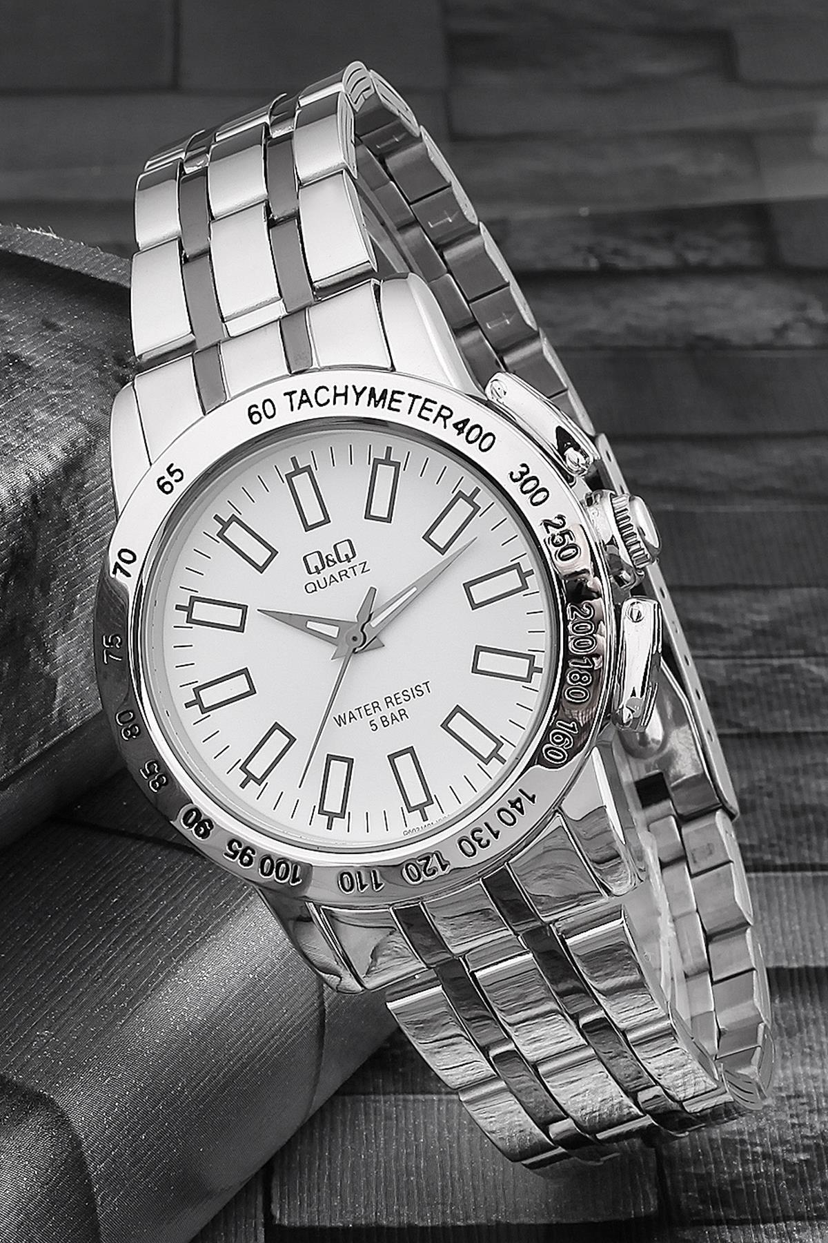 Q&Q 3G378 36 mm Gri Metal Kordon Analog Kadın Kol Saati