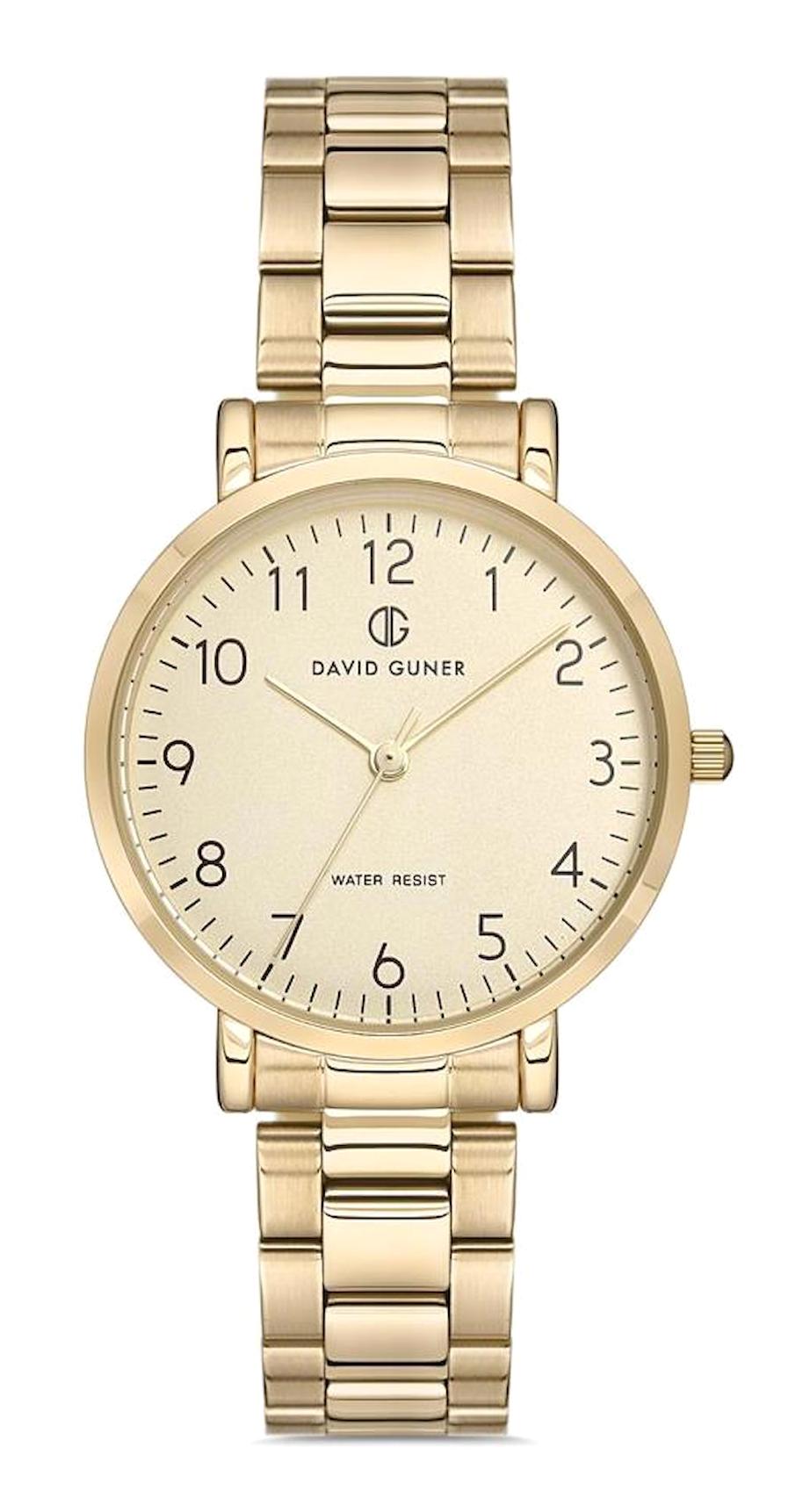 David Guner DG-8072LA-GA4 29 mm Altın Çelik Kordon Analog Kadın Kol Saati