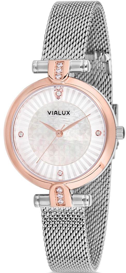 Vialux LJ471T-02SR 30 mm Gri Çelik Kordon Analog Kadın Kol Saati