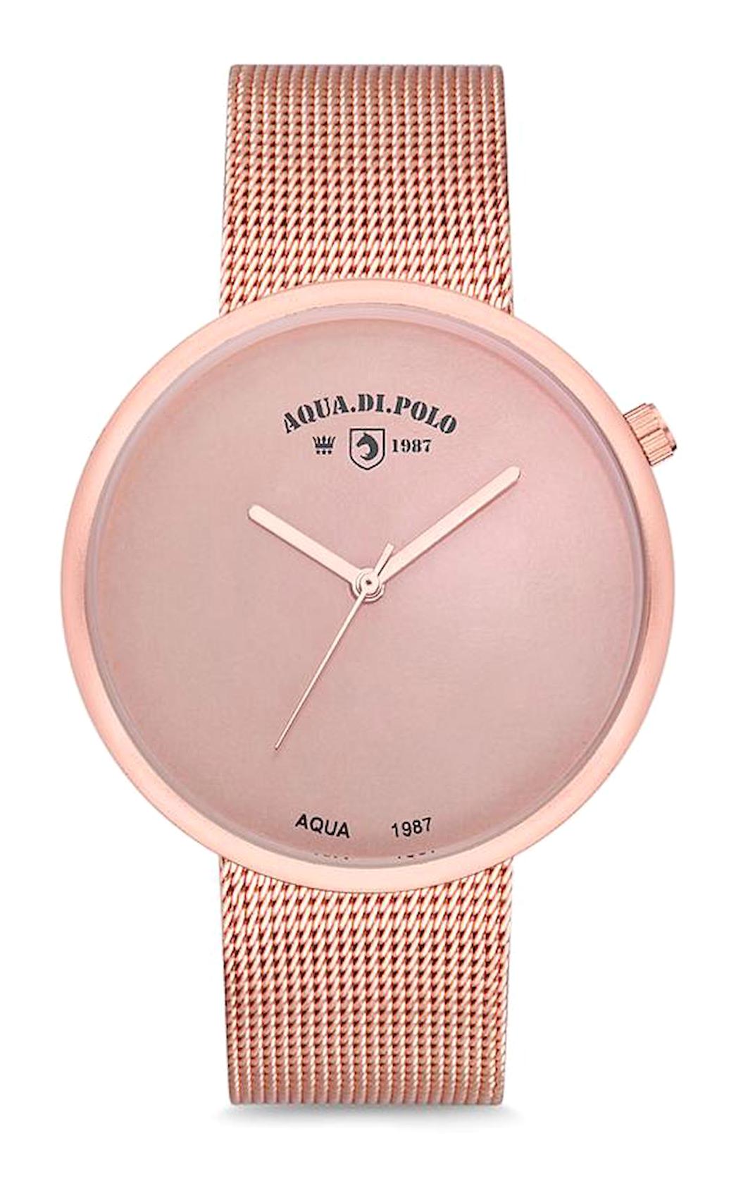 Aqua Di Polo APSV1-A9500-UC222 40 mm Pembe Çelik Kordon Analog Kadın Kol Saati
