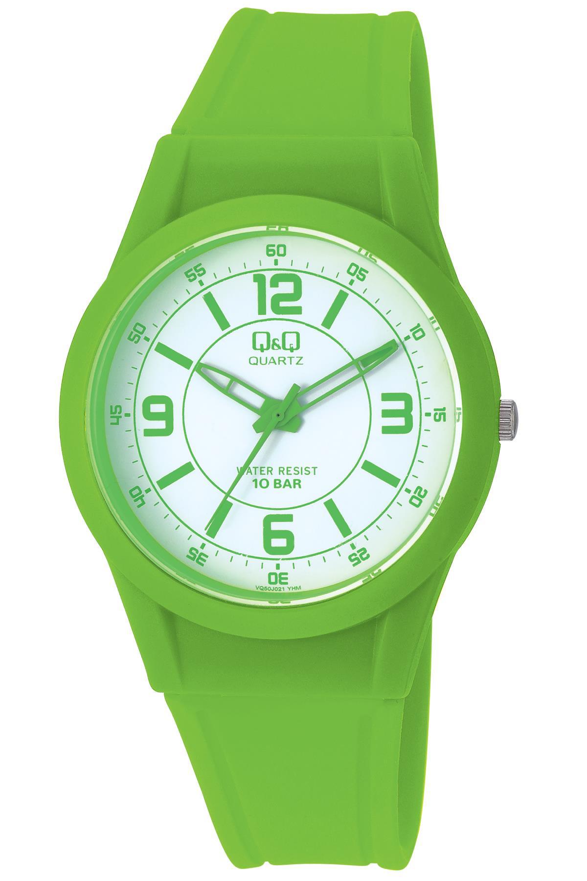 Q&Q 3P19 36 mm Yeşil Silikon Kordon Analog Kadın Kol Saati