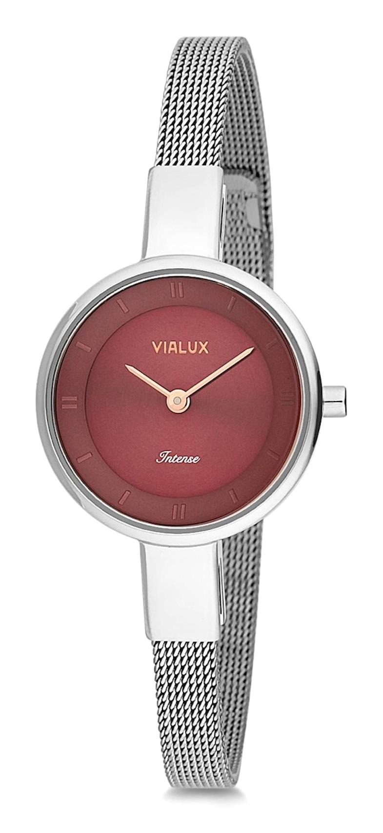 Vialux LJ764S-10SR 30 mm Gri Plastik Kordon Analog Kadın Kol Saati