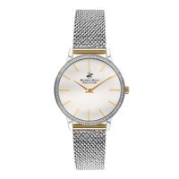 Beverly Hills Polo Club BP3298C.230 35 mm Gri Çelik-Hasır Kordon Analog Kadın Kol Saati