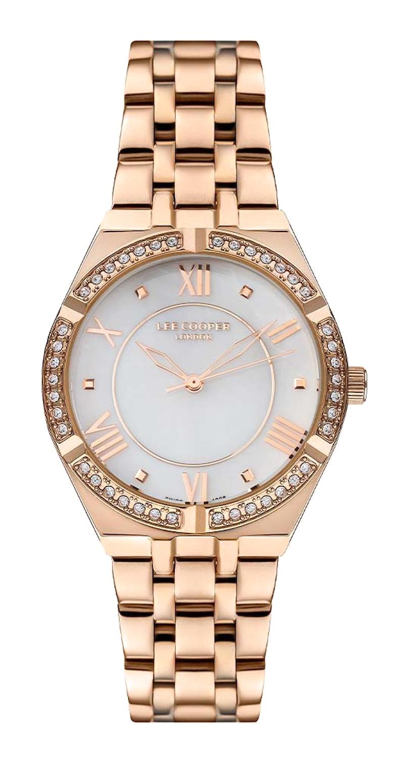 Lee Cooper LC07382.420 40 mm Rose Gold Plastik Kordon Analog Kadın Kol Saati