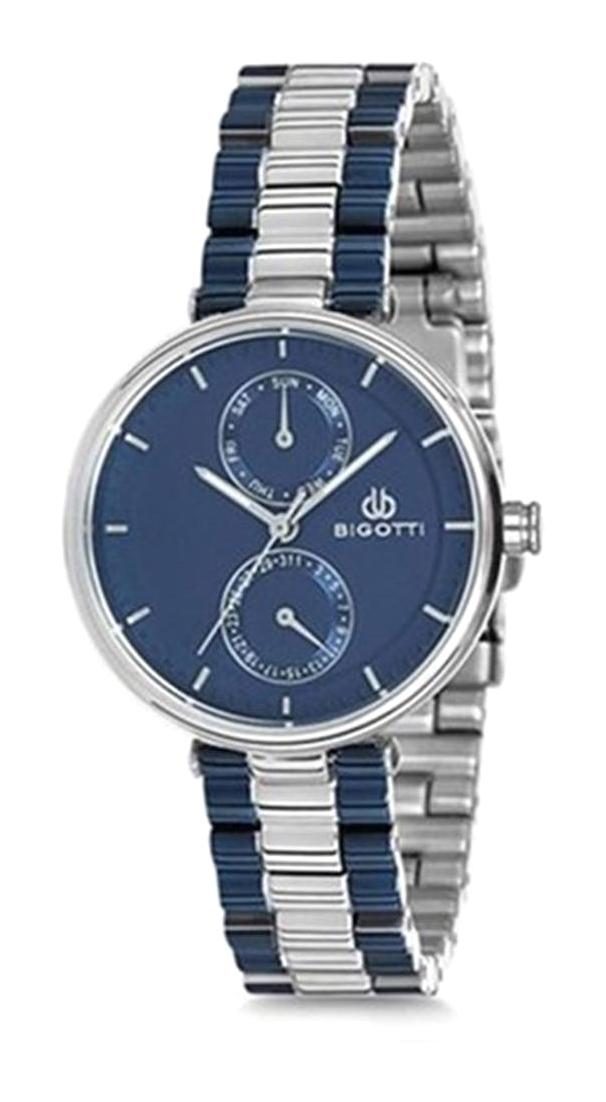 Bigotti BM201-01292A 36 mm Gri-Lacivert Çelik Kordon Analog Kadın Kol Saati