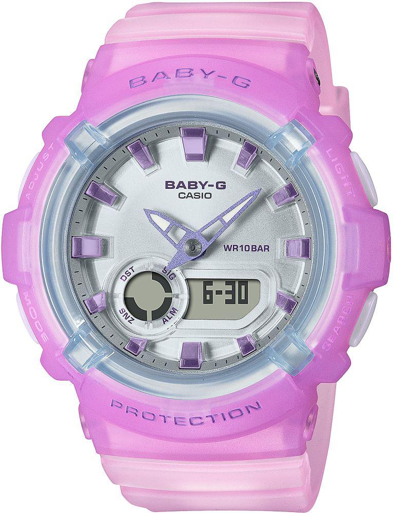 Casio BGA-280-6ADR Takvimli 43 mm Mor Çelik Kordon Analog Kadın Kol Saati