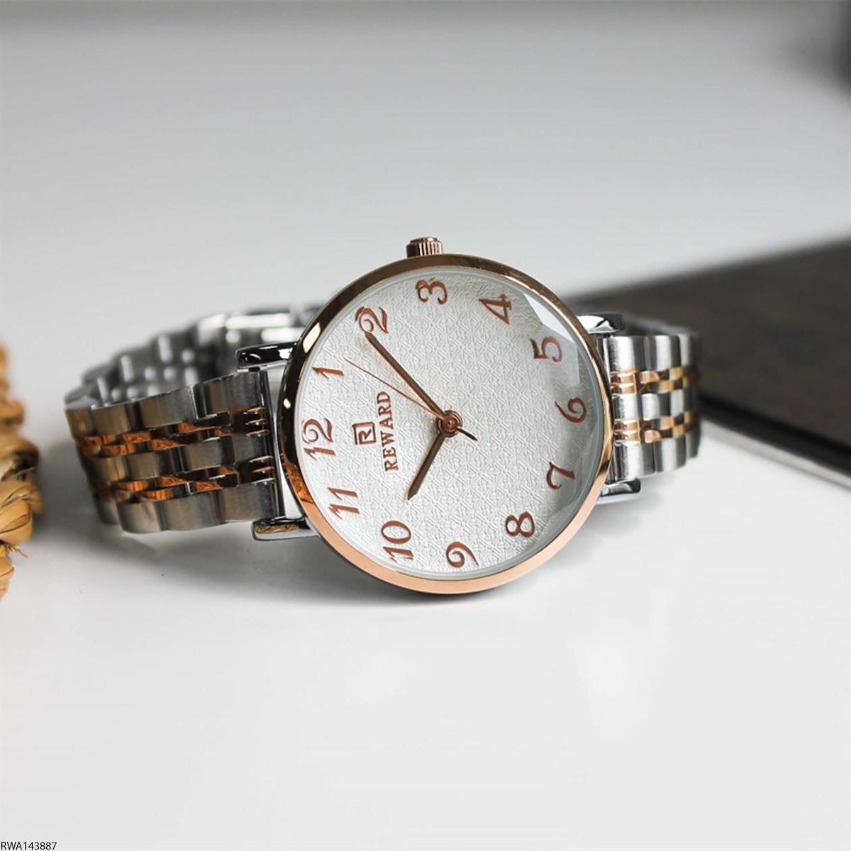 Reward RWA143887 33 mm Gri-Rose Gold Çelik Kordon Analog Kadın Kol Saati