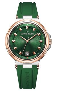 Jacques Philippe JPQLS4574XX Takvimli 36 mm Yeşil Çelik Kordon Analog Kadın Kol Saati