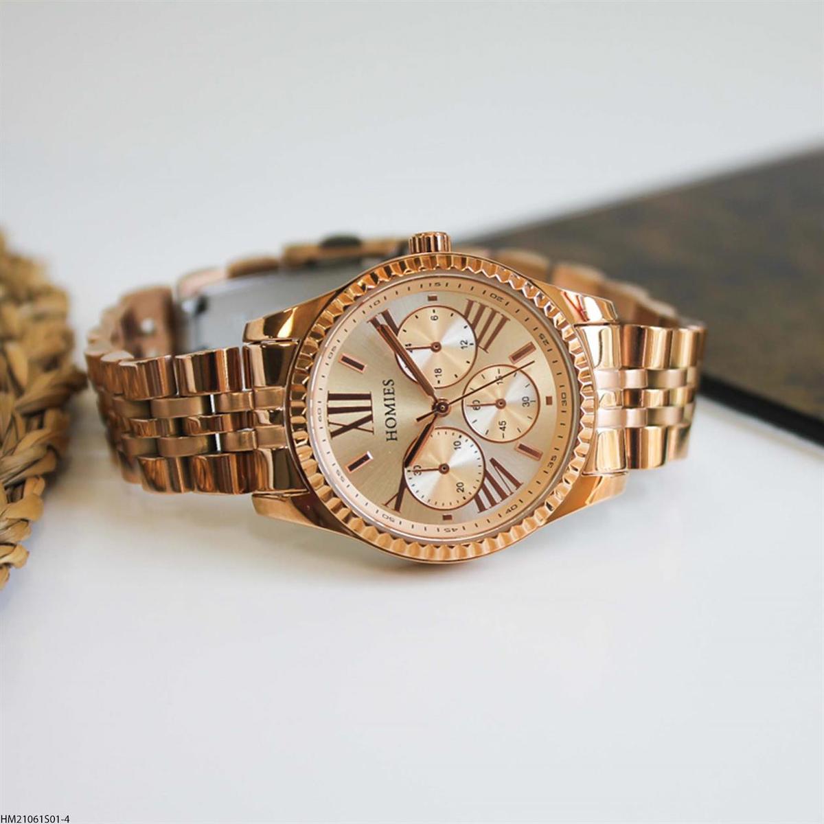 Homies HM21061S01-4 35 mm Rose Gold Çelik Kordon Analog Kadın Kol Saati