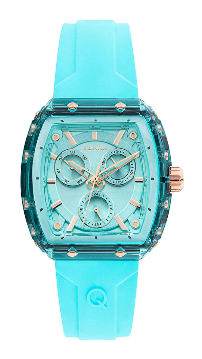 Quantum IML1110.907 Takvimli 41 mm Turkuaz Çelik Kordon Analog Kadın Kol Saati