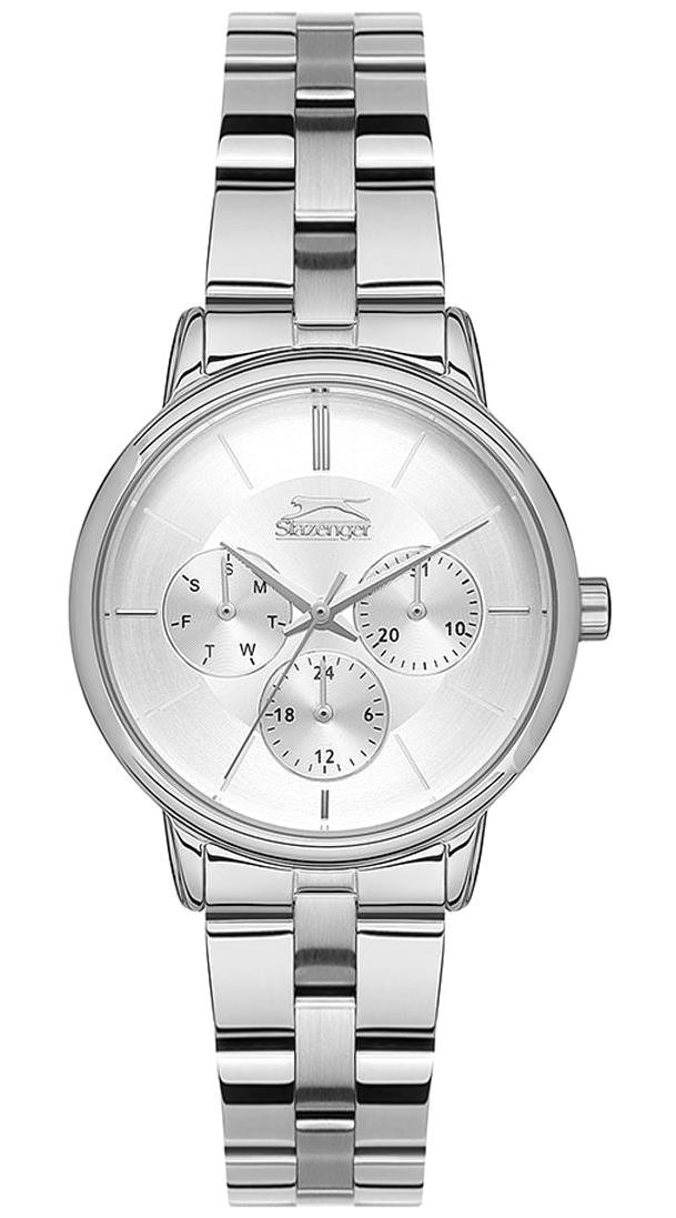 Slazenger SL.09.2145.4.01 Takvimli 35 mm Gri Metal Kordon Analog Kadın Kol Saati